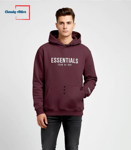 Essential Hoodie – Maroon